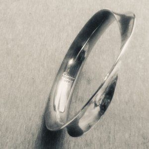 Taxco Modernist Sterling Twist Bangle Bracelet